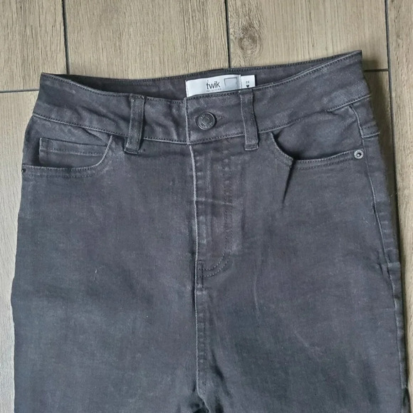 TWIK | High Rise Skinny Leg Punk Fit Black Denim Jeans (Size 26) - Picture 3 of 8
